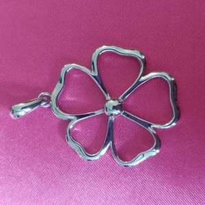 Lia Sophia Daisy flower pendant necklace slide, NWOT